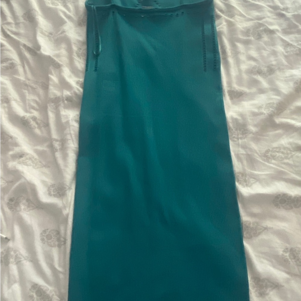 Turquoise dress, body con